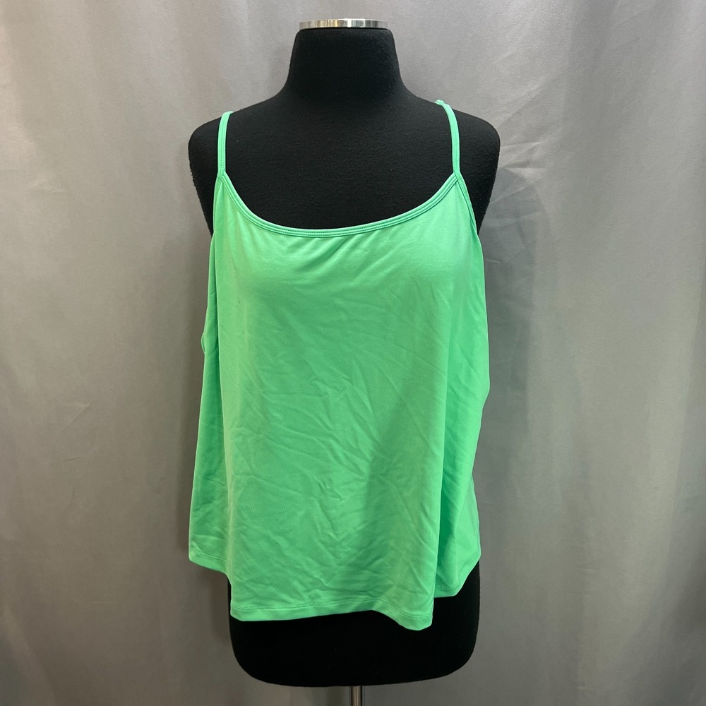 Lane Bryant Camisole Tank Womens 22-24 Green Stretch Spaghetti Strap Sleeveless